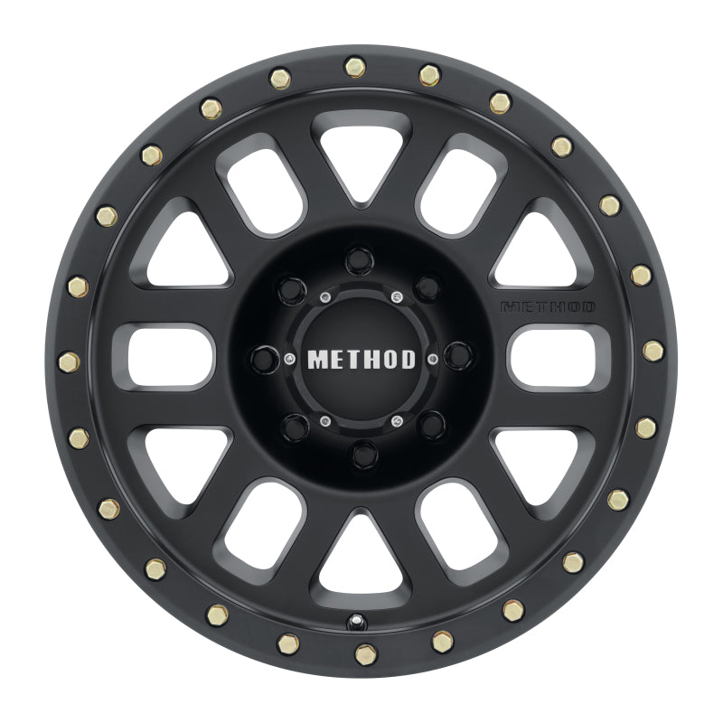 Method MR309 Grid 17x8.5 0mm Offset 8x180 130.81mm CB Matte Black Wheel - eliteracefab.com