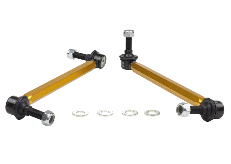 Whiteline 05+ Mustang Coupe 8cyl (Inc Shelby GT/ GT500) Front Swaybar Link Kit H/Duty Adj Steel Ball - eliteracefab.com