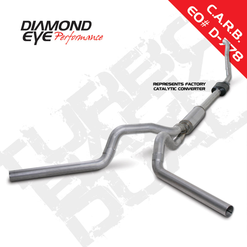 Diamond Eye KIT 4in TB DUAL AL: 94-97 FORD 7.3L F250/F350 PWRSTROKE NFS W/ CARB EQUIV STDS Diamond Eye Performance