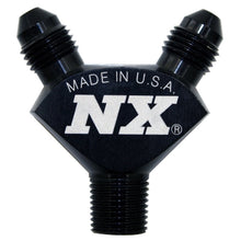 Load image into Gallery viewer, Nitrous Express 1/8NPT x 3AN x 3AN Billet Pure-Flo Y Fitting - Black - eliteracefab.com