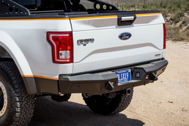 Addictive Desert Designs 15-18 Ford F-150 HoneyBadger Rear Bumper w/ Backup Sensor Cutouts