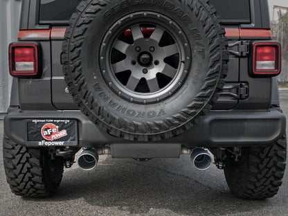 aFe Rebel Series 2.5in 409 SS Cat-Back Exhaust w/ Black Tips 18-19 Jeep Wrangler (JL) V6 3.6L aFe