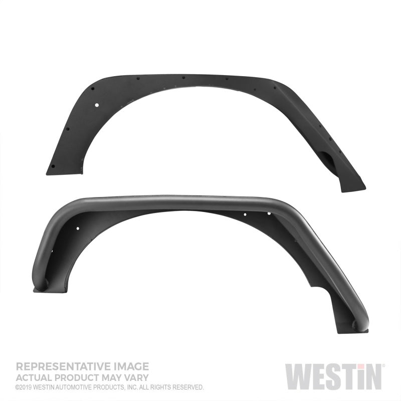 Westin 2020 Jeep Gladiator Tube Fenders - Rear - Textured Black