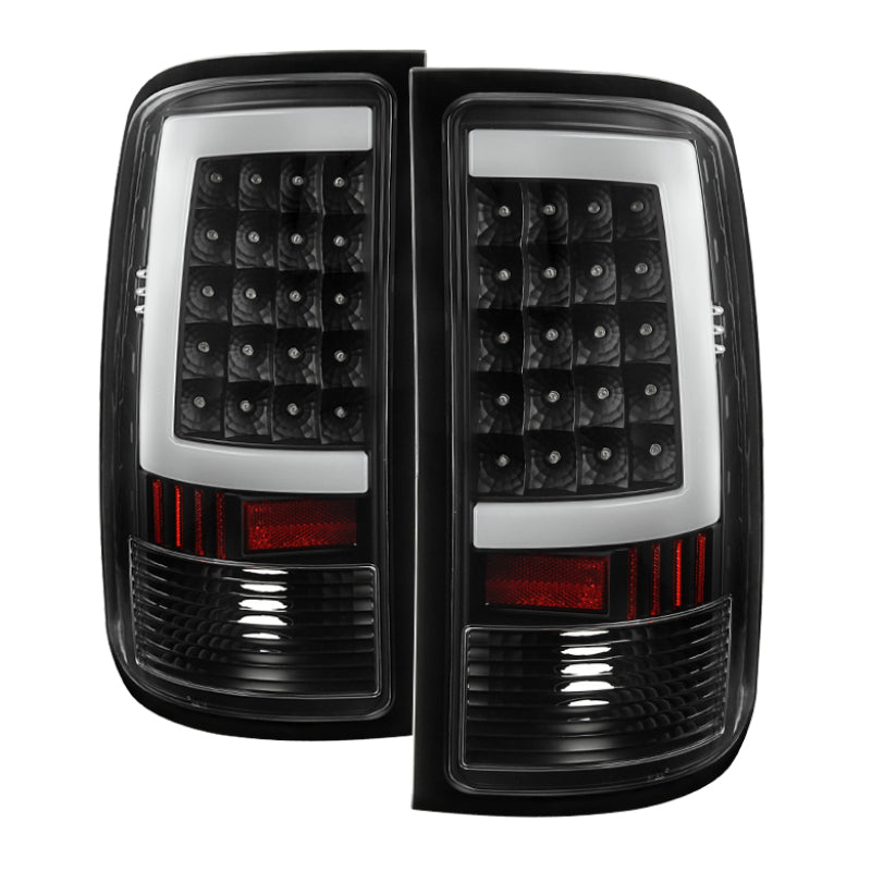 Xtune GMC Sierra 07-13 LED Tail Lights Black ALT-ON-GS07-G2-LED-BK - eliteracefab.com