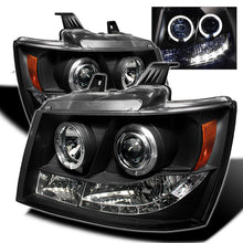Load image into Gallery viewer, Spyder Chevy Suburban 1500 07-14 Projector Headlights LED Halo LED Blk PRO-YD-CSUB07-HL-BK - eliteracefab.com