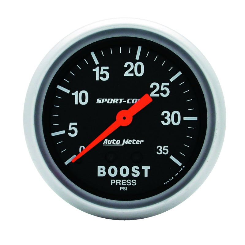 Autometer Sport-Comp 66.7mm 0-35 PSI Mechanical Boost Gauge 3404