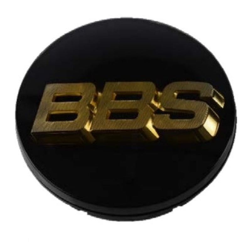 BBS Center Cap 70.6mm Black/Gold (3-tab) (56.24.073) - eliteracefab.com