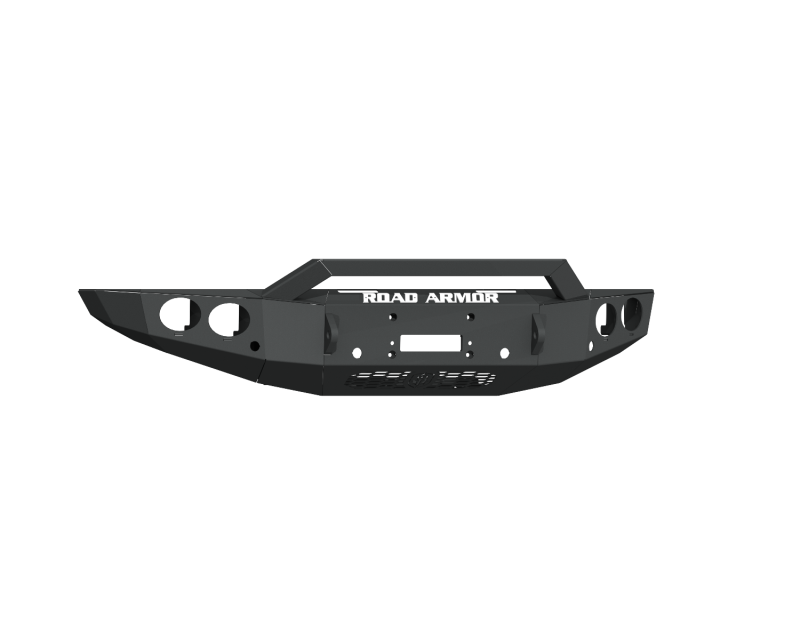 Road Armor 19-20 Ford Ranger Stealth Front Winch Bumper w/Pre-Runner/Round Pods - Blk Road Armor