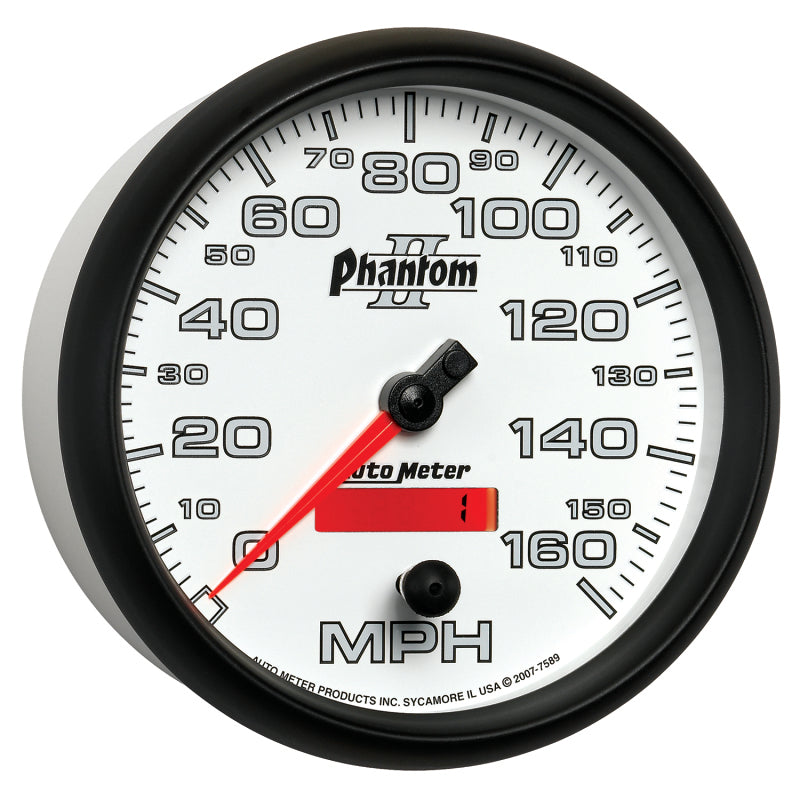 Autometer Phantom II 5in Electrical Programmable Speedometer 150MPH 7589