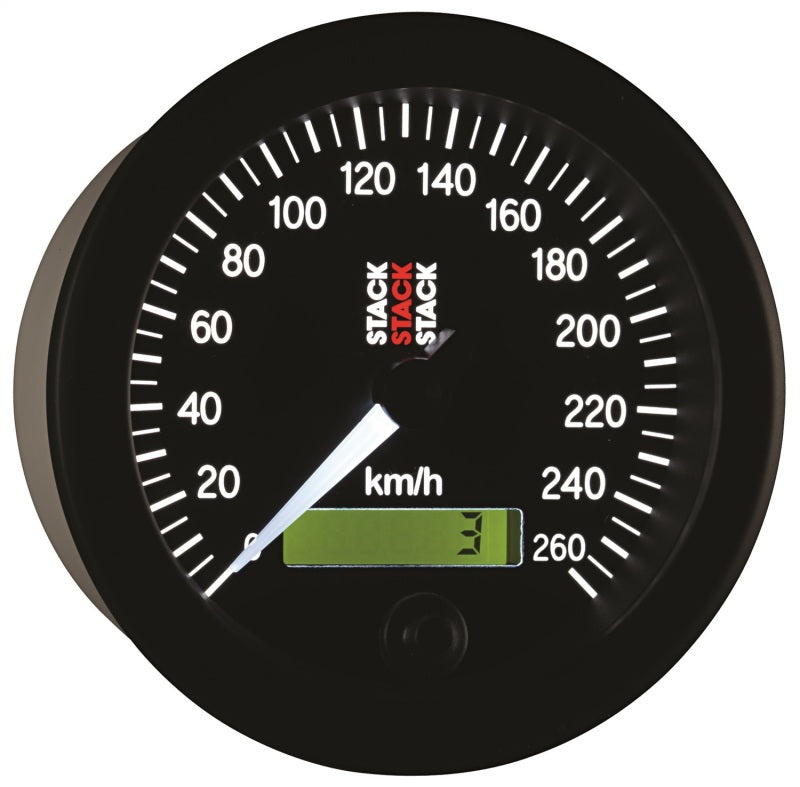 Autometer Stack 88mm 0-260 KM/H Electronic Speedometer - Black ST3802