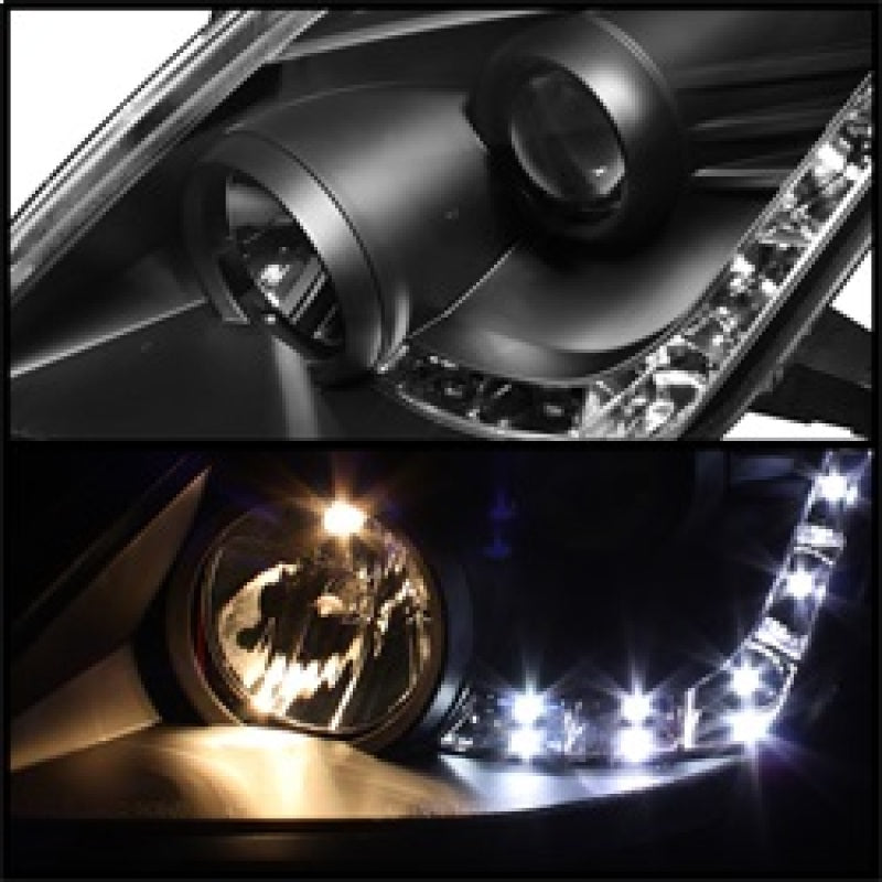 Spyder Nissan 350Z 06-08 Projector Headlights Xenon/HID Model- DRL Blk PRO-YD-N350Z06-HID-DRL-BK - eliteracefab.com