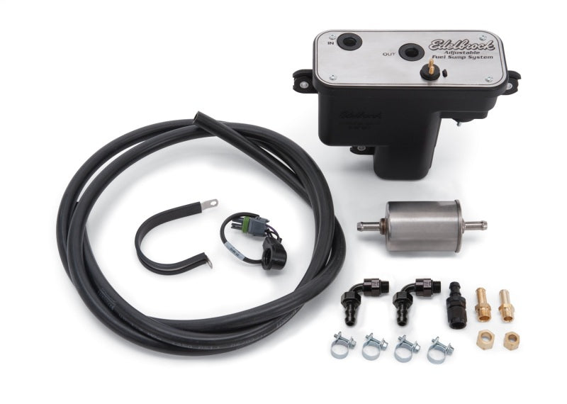 Edelbrock Fuel System Universal Fuel Sump Module Adjustable 255 LPH - eliteracefab.com