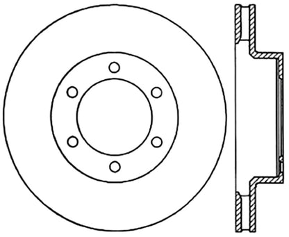 StopTech 2003-2008 Toyota 4Runner Slotted & Drilled Right Front Cyro Rotor Stoptech