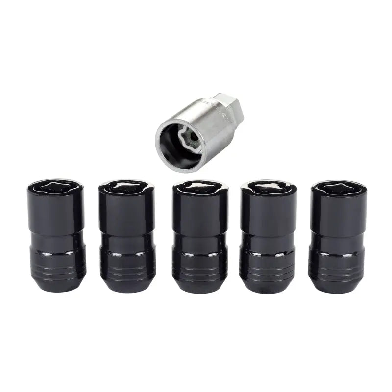 McGard Wheel Lock Nut Set - 5pk. (Cone Seat) M14X1.5 / 22mm Hex / 1.639in OAL - Black McGard