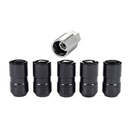 McGard Wheel Lock Nut Set - 5pk. (Cone Seat) M14X1.5 / 22mm Hex / 1.639in OAL - Black McGard