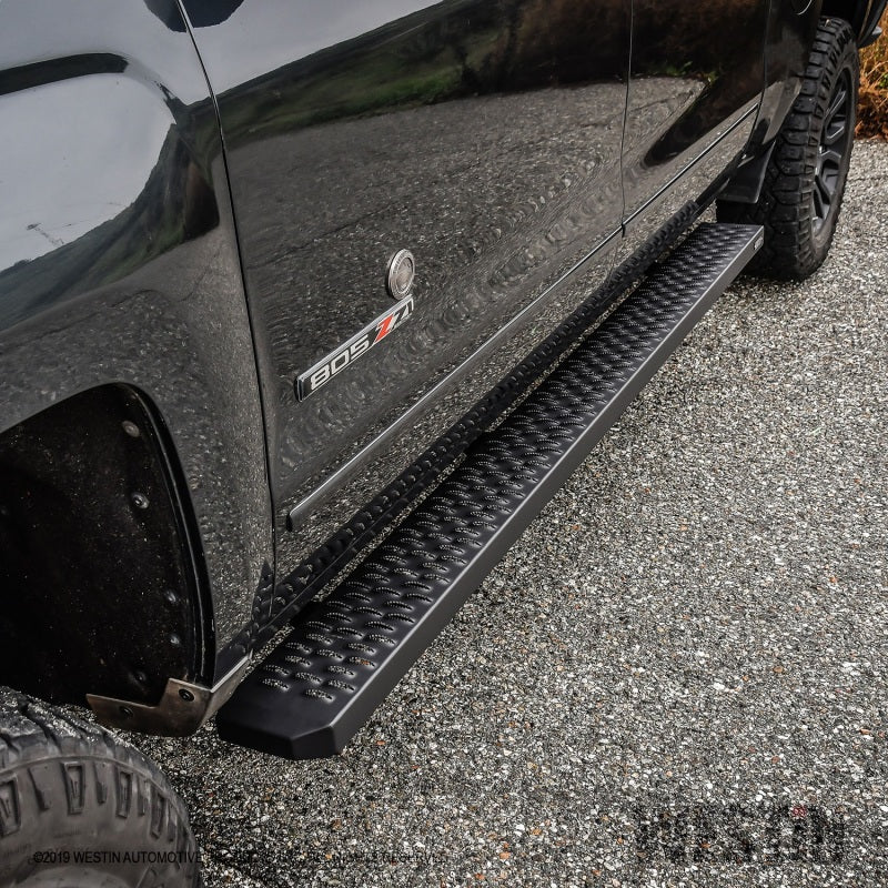 Westin Grate Steps Running Boards 86 in - Textured Black - eliteracefab.com