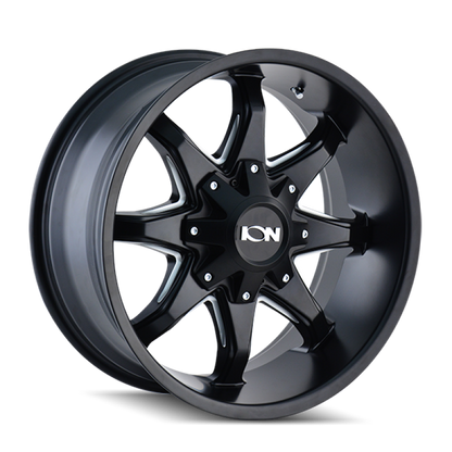 ION Type 181 20x12 / 8x180 BP / -44mm Offset / 124.1mm Hub Satin Black/Milled Spokes Wheel