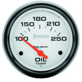 AutoMeter Gauge Oil Temp 2-5/8in. 100-250 Deg. F Electric Phantom