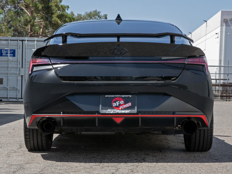 aFe Takeda Hyundai Elantra N 22-23 L4-2.0L (t) 3in SS Axle-Back Exhaust System w/ Black Tips aFe