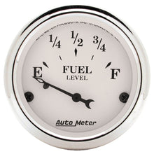 Load image into Gallery viewer, Autometer 2-1/16in 0-90 Fuel Level Air-Core GM Old Tyme White Gauge