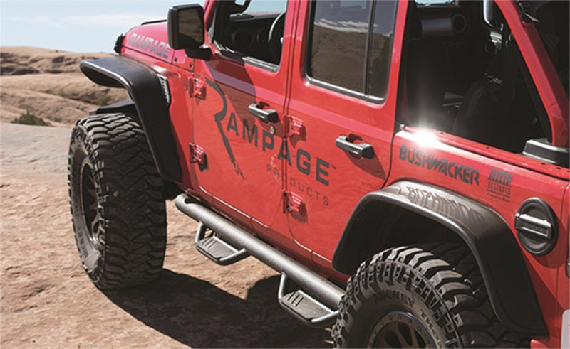 Rampage 2018-2019 Jeep Wrangler(JL) Sport 2-Door Rock Rail - Black - eliteracefab.com