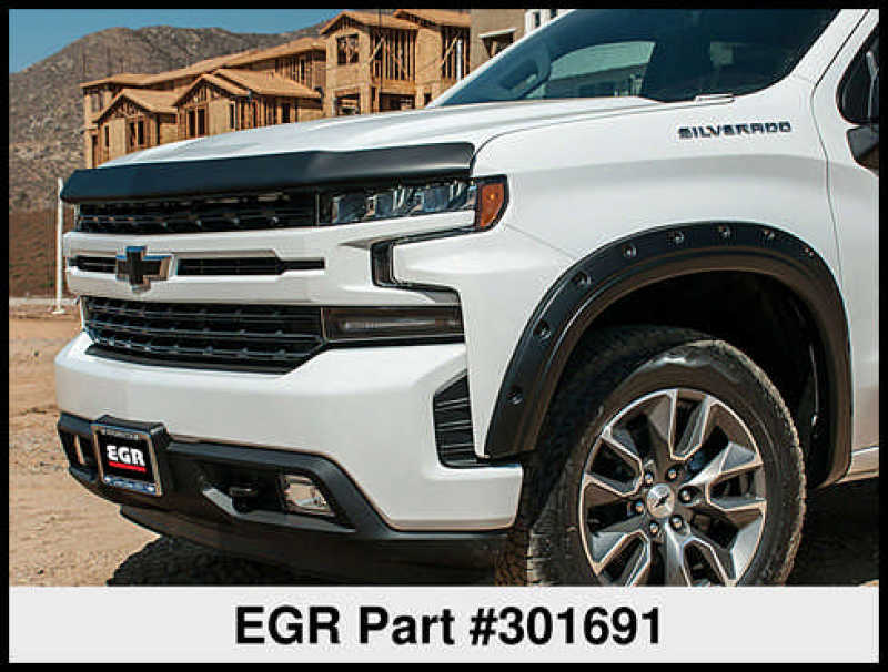 EGR 2019 Chevy 1500 Super Guard Hood Guard - Dark Smoke EGR