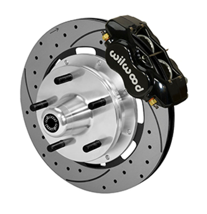Wilwood Forged Dynalite Front Kit 19.00in Drilled Rotor Black WWE ProSpindle (5x5.00in Hub) Wilwood