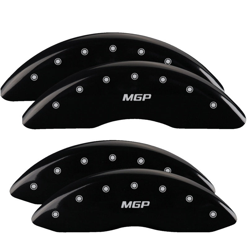 MGP 4 Caliper Covers Engraved Front & Rear MGP Black finish silver ch MGP