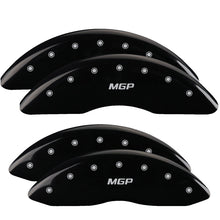 Load image into Gallery viewer, MGP 4 Caliper Covers Engraved Front &amp; Rear MGP Black finish silver ch MGP