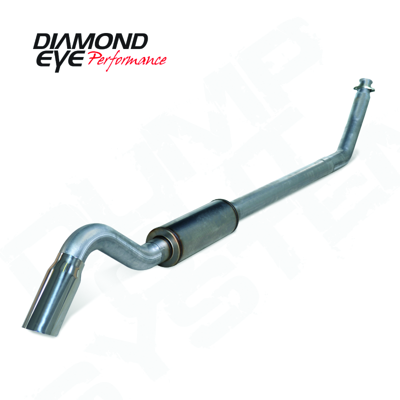 Diamond Eye 4in SS TURBO BACK SGL DUMP OUT 98.5-02 DODGE INCLUDING TIP Diamond Eye Performance