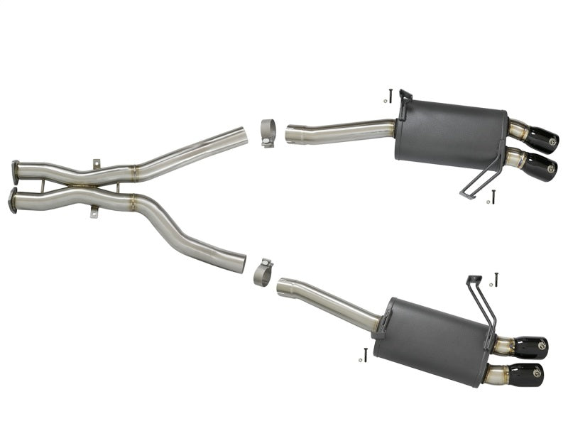 aFe MACH Force-Xp 2-1/2in 304 SS Cat-Back Exhaust w/ Black Tips 05-08 BMW Z4 M Coupe (E86) L6 3.2L - eliteracefab.com