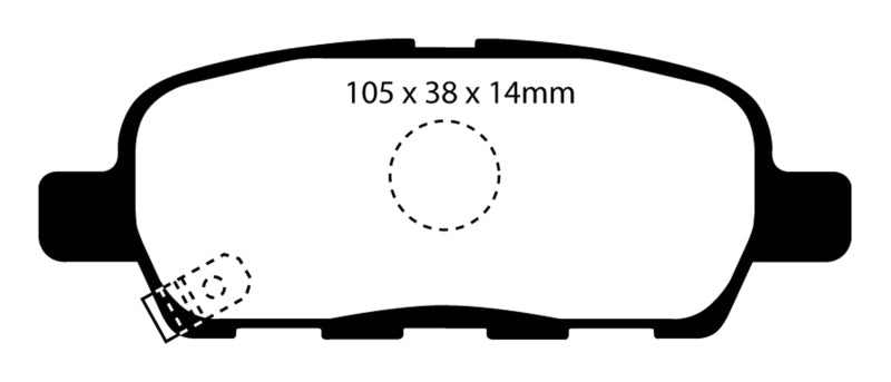 EBC 10-13 Infiniti FX35 3.5 Greenstuff Rear Brake Pads - eliteracefab.com