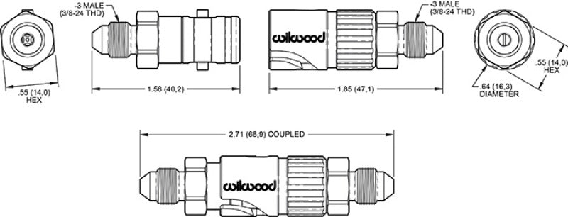 Wilwood Quick Disconnect Kit -3 AN Wilwood