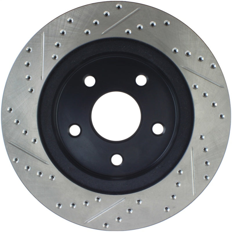 StopTech 04-06 Dodge Durango / 02-10 Ram 1500 (exc Mega Cab) Front Left Slotted & Drilled Rotor Stoptech