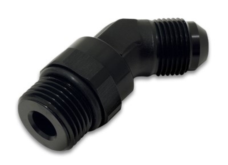 Vibrant -8AN Male to Male -6AN Straight Cut 45 Degree Adapter Fitting - Anodized Black - eliteracefab.com