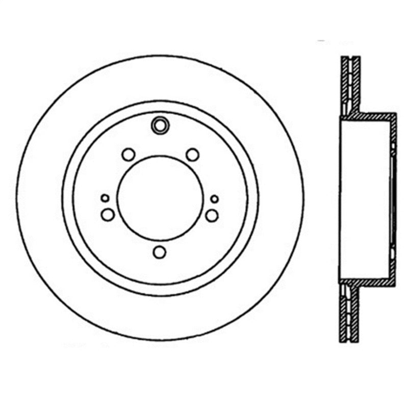 StopTech Power Slot 08-09 Evo 10 Slotted Right Rear Rotor - eliteracefab.com