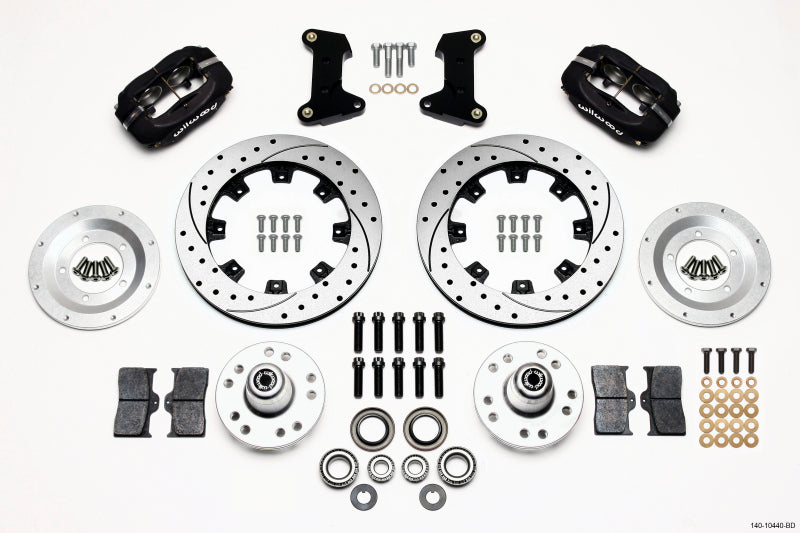 Wilwood Forged Dynalite Front Kit 12.19in Drilled 74-80 Pinto/Mustang II Disc Spindle only Wilwood