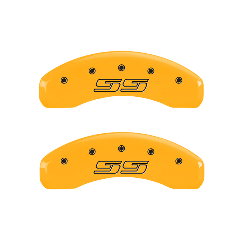 MGP 4 Caliper Covers Engraved Front & Rear Avalanche SS Yellow Finish Black Char 2000 Chevy Tahoe MGP