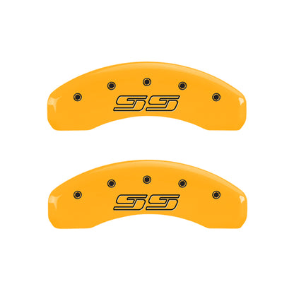 MGP 4 Caliper Covers Engraved F & R Avalanche SS Yellow Finish Blk Char 2008 Chevy Express 2500 MGP