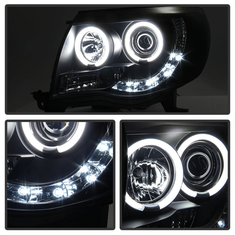 Spyder Toyota Tacoma 05-11 Projector Headlights CCFL Halo LED Blk Smke PRO-YD-TT05-CCFL-BSM - eliteracefab.com