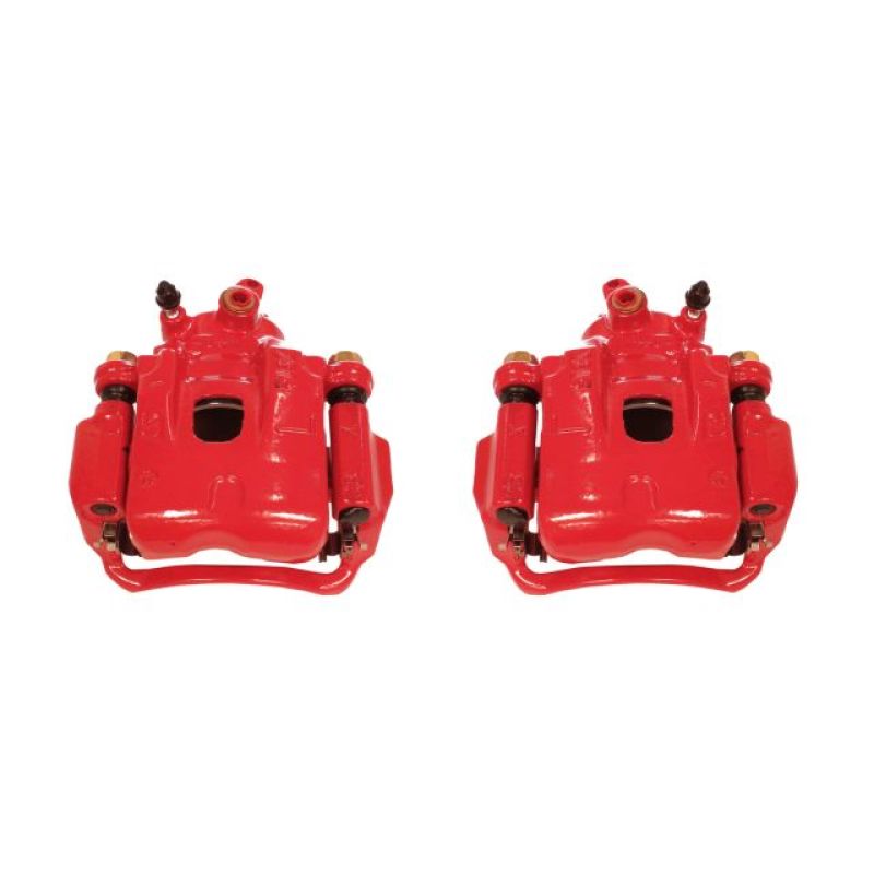 Power Stop 95-04 Toyota Tacoma Front Red Calipers w/Brackets - Pair - eliteracefab.com