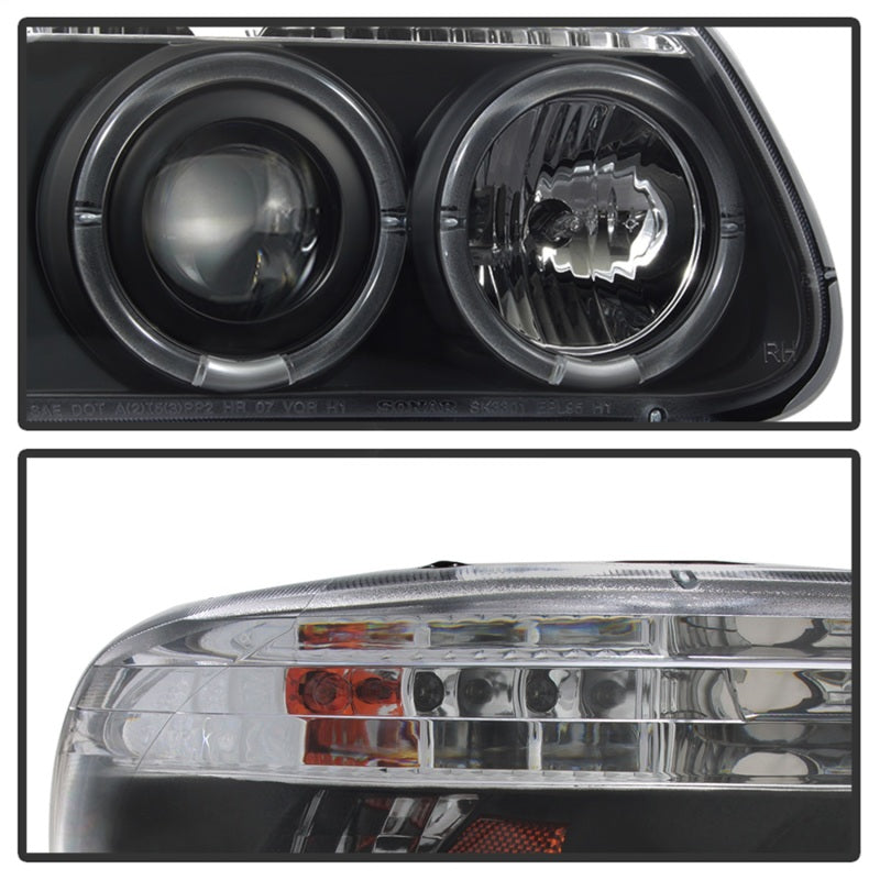 Spyder Ford Explorer 95-01 1PC Projector Headlights LED Halo Blk PRO-YD-FEXP95-HL-1PC-BK - eliteracefab.com