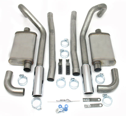 JBA 65-70 Ford Mustang 260-428 409SS Dual Under Rear Valance Header Back Exhaust JBA