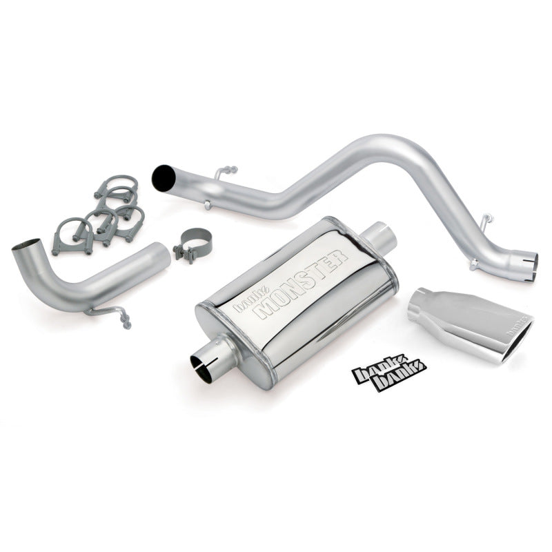 Banks Power 12-15 Jeep 3.6L Wrangler (All) - 2dr Monster Exh Sys - SS Single Exh w/ Chrome Tip Banks Power