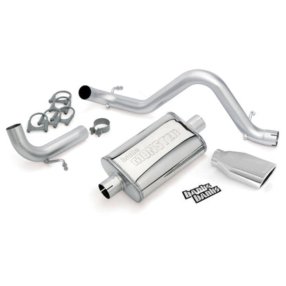 Banks Power 12-15 Jeep 3.6L Wrangler (All) - 2dr Monster Exh Sys - SS Single Exh w/ Chrome Tip Banks Power