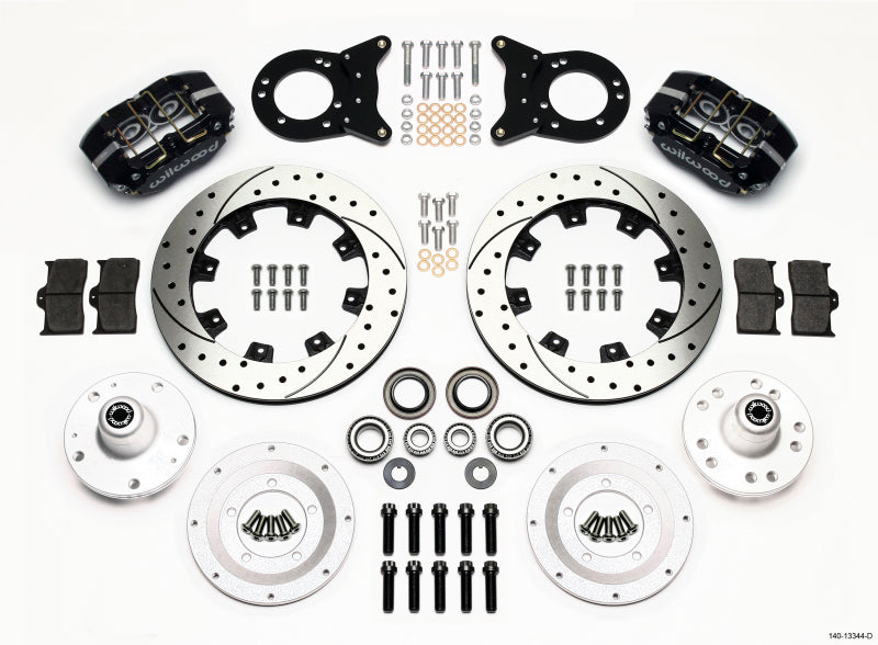 Wilwood Dynapro Dust-Boot Front Kit 12.19in Drilled 1965-1969 Mustang Disc & Drum Spindle Wilwood