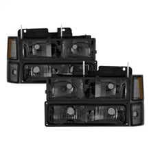 Load image into Gallery viewer, Xtune Chevy Suburban 94-98 Headlights w/ Corner &amp; Parking Lights 8pcs Smoked HD-JH-CCK88-AM-SM-SET - eliteracefab.com