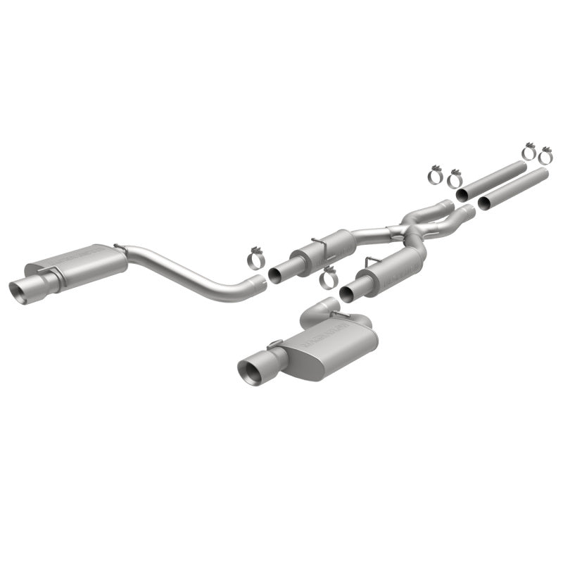 MagnaFlow 11-12 Dodge Charger SRT-8 Hemi Dual Split Rear Exit Stainless Cat-Back Performance Exhaust Magnaflow