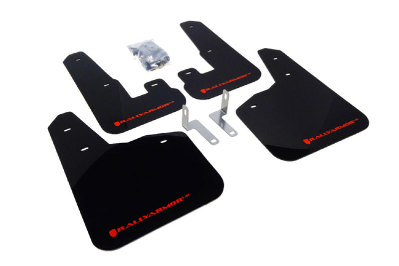 Rally Armor UR Mudflaps Black Urethane Red Logo 2010-2013 Legacy / 2010-2012 LGT - eliteracefab.com