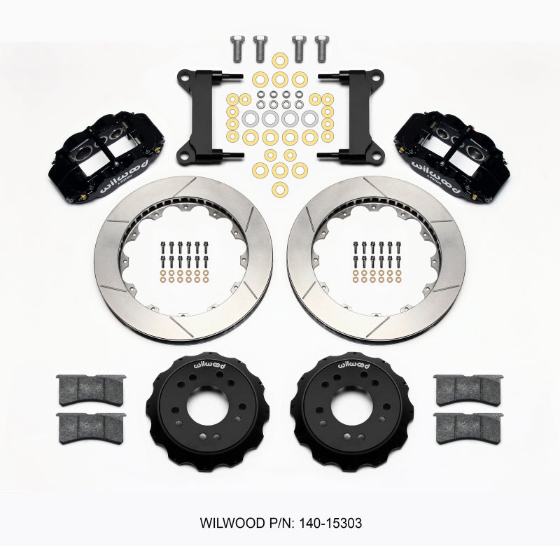 Wilwood Narrow Superlite 6R Front Hat Kit 13.06 63-87 C10 w/ Wilwood Pro Spindles Wilwood